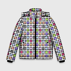 Зимняя куртка для мальчика Разноцветный геометрический рисунок
