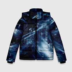 Зимняя куртка для мальчика Тёмно-ледяной фон и бесконечный код