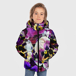 Куртка зимняя для мальчика Красивые анютины глазки, цвет: 3D-красный — фото 2