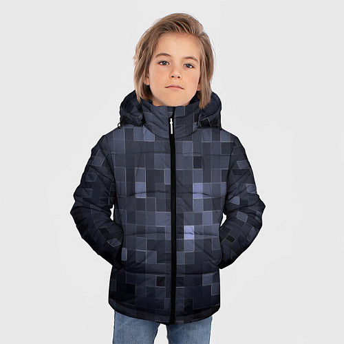 Зимняя куртка для мальчика Minecraft block time / 3D-Черный – фото 3