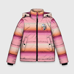 Куртка зимняя для мальчика Энид Синклер с Уэнсдей Аддамс - текстура свитера, цвет: 3D-черный