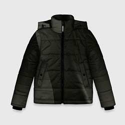 Зимняя куртка для мальчика Чёрные геометрические металлические листы