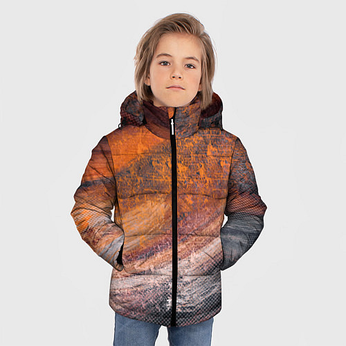 Зимняя куртка для мальчика Пустынный ветер / 3D-Светло-серый – фото 3