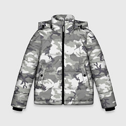 Куртка зимняя для мальчика Снежный камуфляж, цвет: 3D-светло-серый