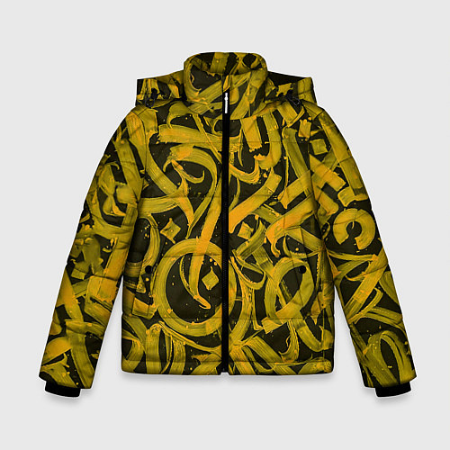 Зимняя куртка для мальчика Gold Calligraphic / 3D-Светло-серый – фото 1