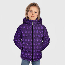 Куртка зимняя для мальчика Паттерн элементали под электро, цвет: 3D-черный — фото 2