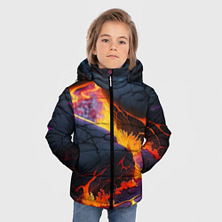 Куртка зимняя для мальчика Оранжевая лава, цвет: 3D-черный — фото 2