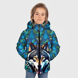 Куртка зимняя для мальчика Волк из джунглей, цвет: 3D-светло-серый — фото 2