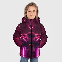 Куртка зимняя для мальчика Неоновый спорткар, цвет: 3D-светло-серый — фото 2