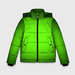 Зимняя куртка для мальчика Кислотный зеленый с градиентом