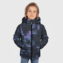 Куртка зимняя для мальчика Текстурная мозайка, цвет: 3D-черный — фото 2