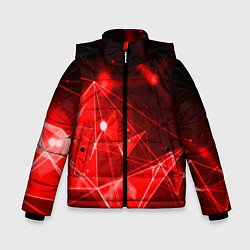 Зимняя куртка для мальчика Абстрактные красные лучи