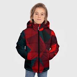 Куртка зимняя для мальчика Битва кубов красный и черный, цвет: 3D-светло-серый — фото 2