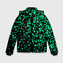 Куртка зимняя для мальчика Авангардный пиксельный паттерн, цвет: 3D-светло-серый