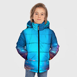 Куртка зимняя для мальчика Улица мегаполиса-арт, цвет: 3D-черный — фото 2