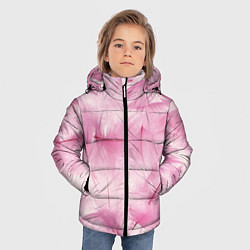 Куртка зимняя для мальчика Розовые перышки, цвет: 3D-черный — фото 2