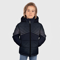 Куртка зимняя для мальчика Стальная полосатая броня, цвет: 3D-красный — фото 2