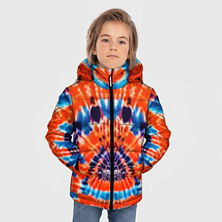 Куртка зимняя для мальчика Яркий стиль тай дай, цвет: 3D-красный — фото 2