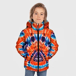 Куртка зимняя для мальчика Яркий стиль тай дай, цвет: 3D-черный — фото 2