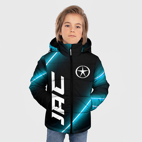 Зимняя куртка для мальчика JAC неоновые лампы / 3D-Черный – фото 3