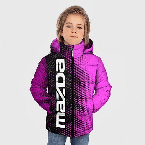 Зимняя куртка для мальчика Mazda pro racing: по-вертикали / 3D-Черный – фото 3