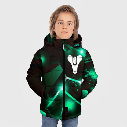 Зимняя куртка для мальчика Destiny разлом плит / 3D-Черный – фото 3