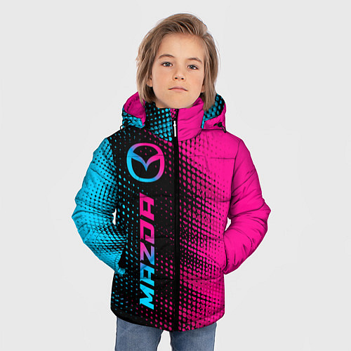 Зимняя куртка для мальчика Mazda - neon gradient: по-вертикали / 3D-Черный – фото 3