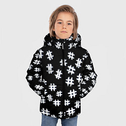 Куртка зимняя для мальчика Решетчатый стиль, цвет: 3D-светло-серый — фото 2