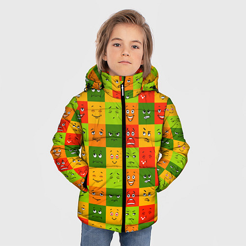 Зимняя куртка для мальчика Emotional little men / 3D-Светло-серый – фото 3