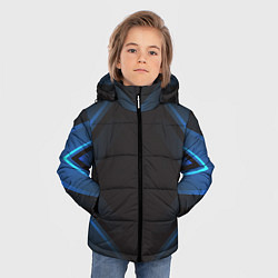 Куртка зимняя для мальчика Треугольная симметрия, цвет: 3D-черный — фото 2
