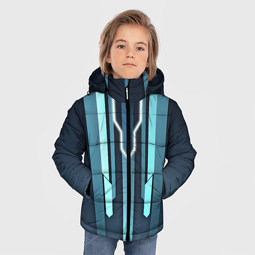 Зимняя куртка для мальчика Неоновый поток / 3D-Черный – фото 3