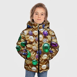 Куртка зимняя для мальчика Россыпь драгоценностей, цвет: 3D-светло-серый — фото 2