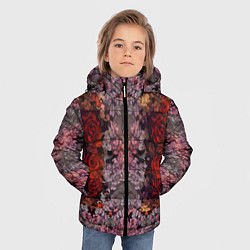 Куртка зимняя для мальчика Розы и сирень, цвет: 3D-красный — фото 2