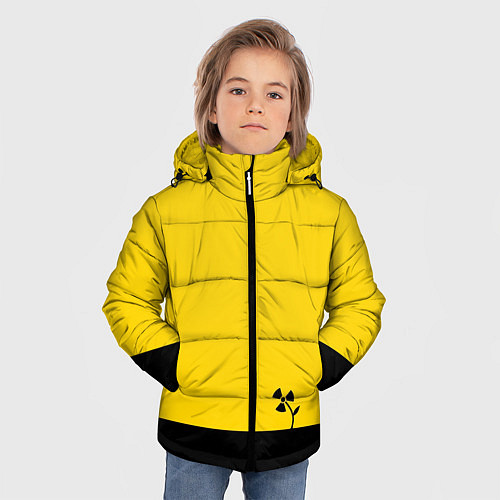 Зимняя куртка для мальчика Атомный цветок / 3D-Красный – фото 3