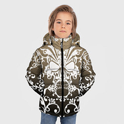 Куртка зимняя для мальчика Череп с узорами, цвет: 3D-черный — фото 2