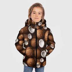Куртка зимняя для мальчика Сочная текстура из кокосов, цвет: 3D-светло-серый — фото 2
