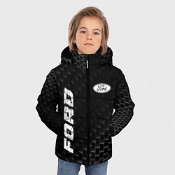 Куртка зимняя для мальчика Ford карбоновый фон, цвет: 3D-черный — фото 2