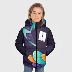 Куртка зимняя для мальчика Roblox graffity splash, цвет: 3D-черный — фото 2