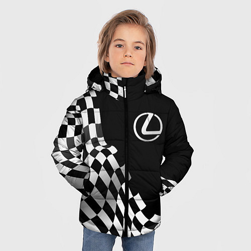 Зимняя куртка для мальчика Lexus racing flag / 3D-Черный – фото 3