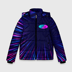 Куртка зимняя для мальчика Ford neon speed lines, цвет: 3D-черный