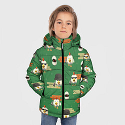 Куртка зимняя для мальчика Chicken gun battle, цвет: 3D-черный — фото 2