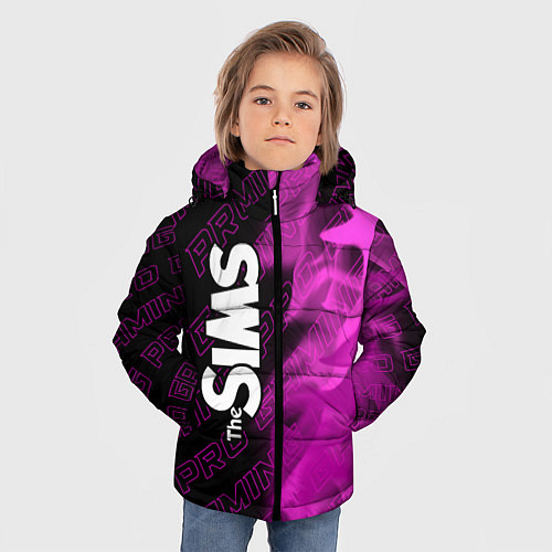 Зимняя куртка для мальчика The Sims pro gaming: по-вертикали / 3D-Черный – фото 3