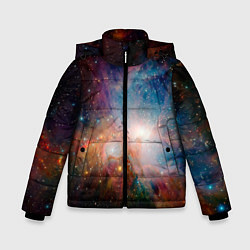 Куртка зимняя для мальчика Безграничный космос, цвет: 3D-черный