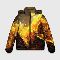 Куртка зимняя для мальчика Золотые волны, цвет: 3D-светло-серый