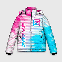 Зимняя куртка для мальчика Zotye neon gradient style: надпись, символ