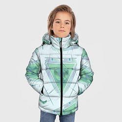 Куртка зимняя для мальчика Луна в треугольнике, цвет: 3D-светло-серый — фото 2