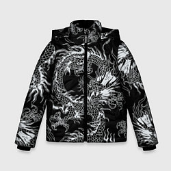 Зимняя куртка для мальчика Татуировка японского дракона