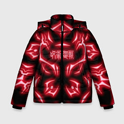Зимняя куртка для мальчика Магическая битва светящиеся Знаки Сукуны