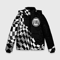 Куртка зимняя для мальчика Fiat racing flag, цвет: 3D-черный