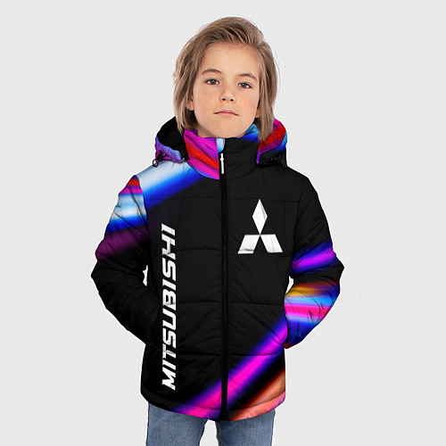 Зимняя куртка для мальчика Mitsubishi speed lights / 3D-Черный – фото 3
